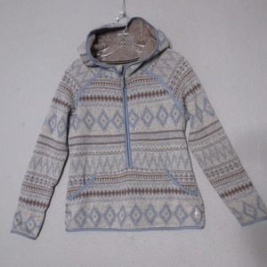 SmartWool Hudson Trail Fleece Fair Isle Anorak Merino Wool Blend
